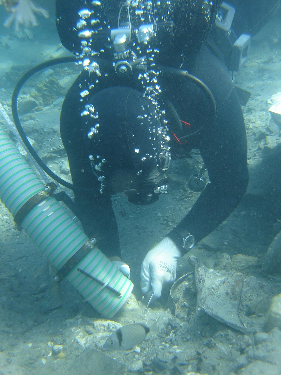 Underwater excavation using water dredges
